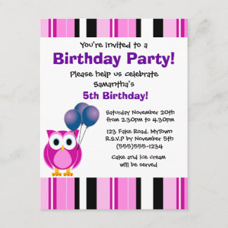 Niedliches Schüssel Geburtstag Rosa Lila Party Ein Einladung