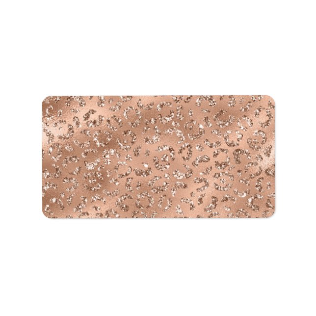 Niedliches Schwarz Gepard Leopard Skin Print Muste Adressaufkleber (Vorne)