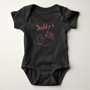 Niedliches Schwarz-Rosa-Daddy Baby Strampler