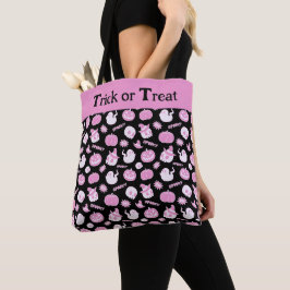 Niedliches schwarz-rosa Halloween-Muster