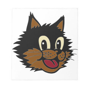 NIEDLICHES SCHWARZ- UND BROWN-KATZE NOTIZBLOCK