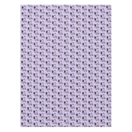 Niedliches Schwarz-Weiß-Katzenwellen Hallo Tischdecke