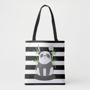Niedliches Schwarz-Weiß-Panda in Bamboo