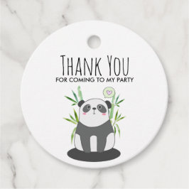 Niedliches Schwarz-Weiß-Panda in Bamboo Geschenkanhänger