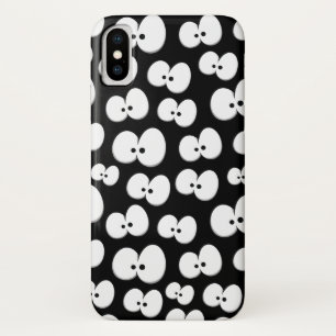 Niedliches Schwarz-Weiß-Spooky-Eyes-Muster Hallowe Case-Mate iPhone Hülle