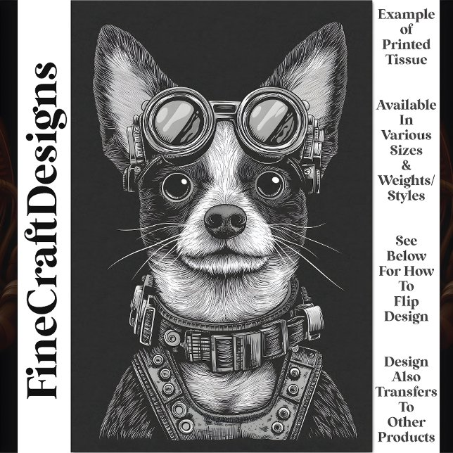 Niedliches Schwarz-Weiß-Steampton-Welpe T7 Entpack Seidenpapier (Von Creator hochgeladen)