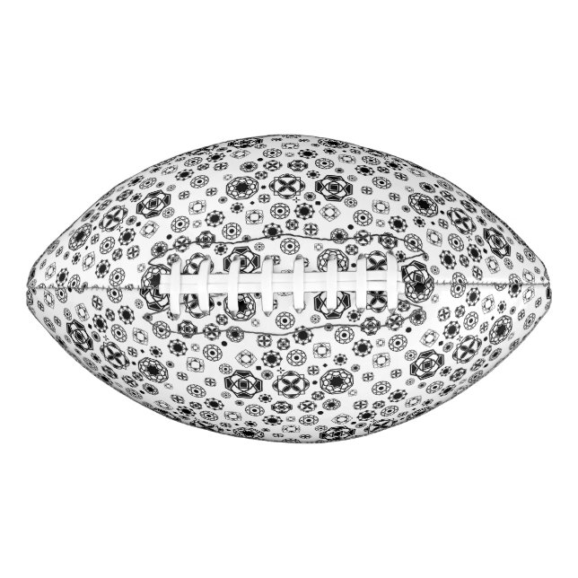 Niedliches Schwarz-weißes arabesque Dekormuster Football (Vorderseite)