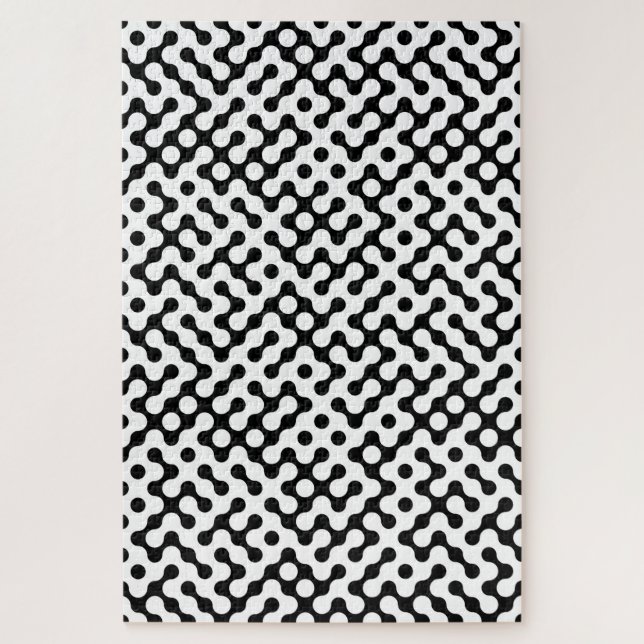 Niedliches Schwarz-weißes Labyrinth Puzzle (Vertikal)