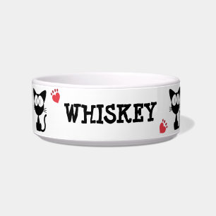 Niedliches schwarz-weißes, lustiges schwarz-kitsch napf