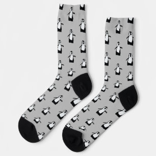 Niedliches Schwarz-weißes Pinguinmuster Socken
