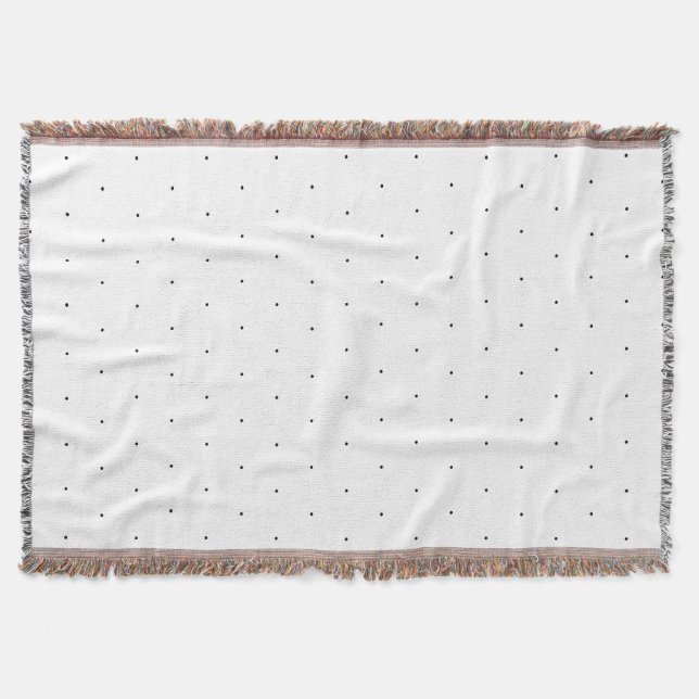 Niedliches Schwarz-weißes Polka-Muster Decke (Vorderseite)