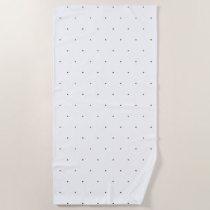 Niedliches Schwarz-weißes Polka-Muster Strandtuch