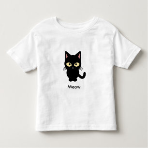 Niedliches schwarze Katze Kleinkind T-shirt
