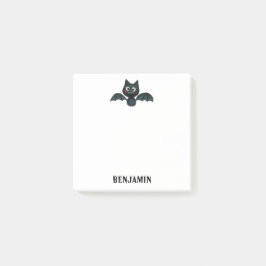 Niedliches schwarzes Becken mit Namen Post-it Klebezettel