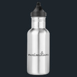 Niedliches schwarzes benutzerdefiniertes Skriptnam Edelstahlflasche<br><div class="desc">Niedlicher,  schwarz-weißer,  benutzerdefinierter Skriptname einfache moderne Edelstahlwasserflasche. Ideal für Kinder und Erwachsene gleichermaßen</div>