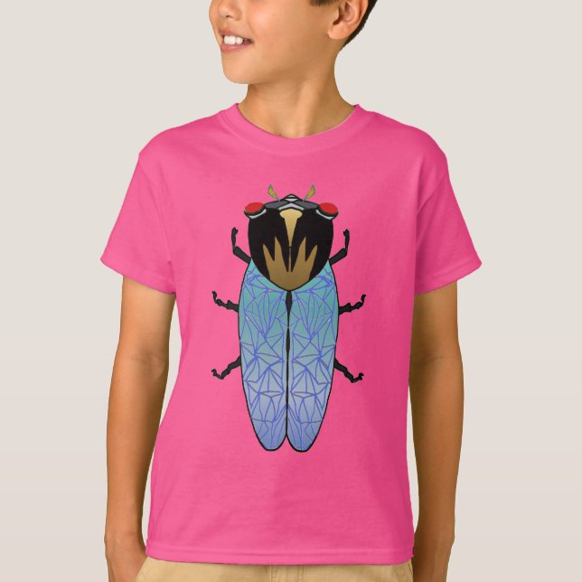 Niedliches Schwarzes Cicada T-Shirt (Vorderseite)