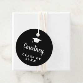 Niedliches Schwarzes Einfaches Mortarboard Moderne Geschenkanhänger