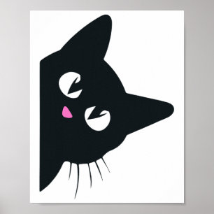 Niedliches Schwarzes Katzen Halloween Kostüm Kitte Poster