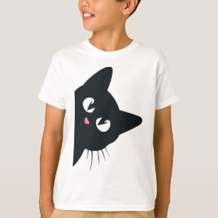 Niedliches Schwarzes Katzen Halloween Kostüm Kitte T-Shirt