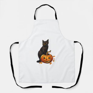Niedliches Schwarzes Katzen Halloween Kostümpumpe Schürze