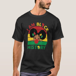 Niedliches Schwarzes Mädchen mit Afro Puff Hair bl T-Shirt
