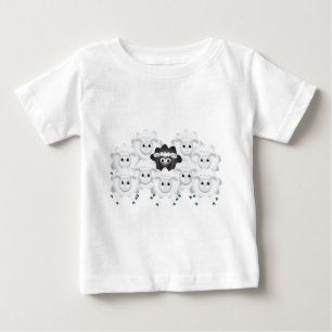 Niedliches Schwarzes Schaf Baby T-shirt
