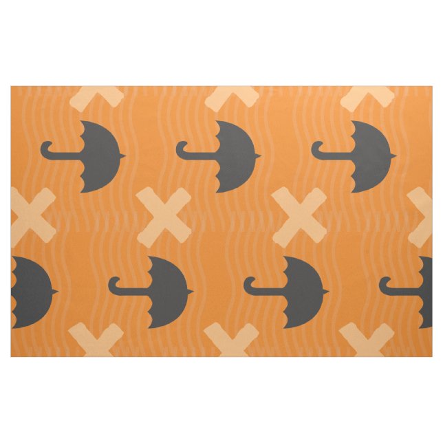 Niedliches Schwarzes Schirmmuster Stoff (Fat Quarter (45,7 x 55,9 cm))