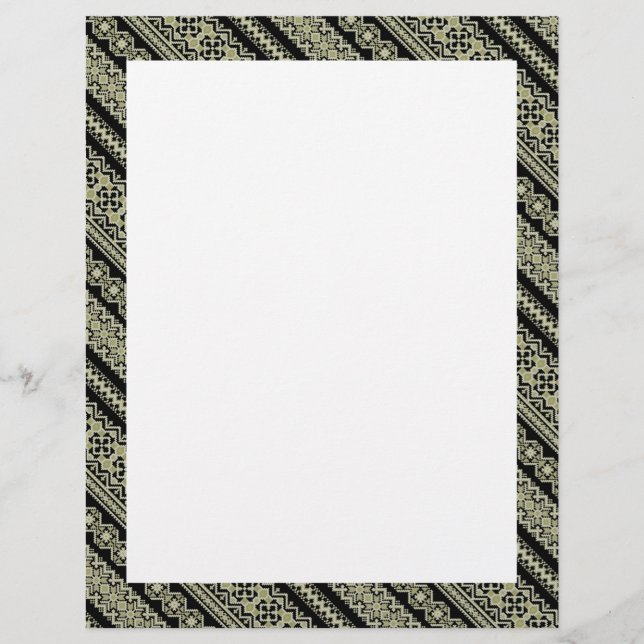 Niedliches schwarzes ukrainisches Ornament (Vorderseite)