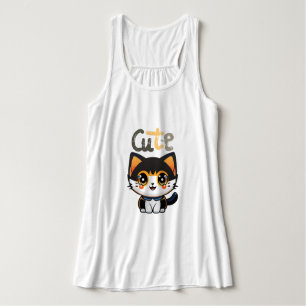 Niedliches Schwarzkatzendesign  Katzenliebhaber    Tank Top