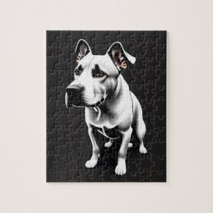 Niedliches Schwarzweißportrait Puzzle