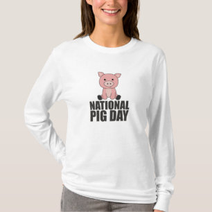Niedliches Schwein am Tag des Schweins T-Shirt