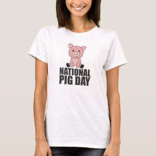 Niedliches Schwein am Tag des Schweins T-Shirt