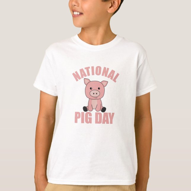 Niedliches Schwein am Tag des Schweins T-Shirt (Vorderseite)