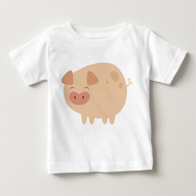 Niedliches Schwein Baby T-shirt (Vorderseite)