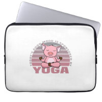 Niedliches Schwein beim Yoga. lustige Yoga-Posen