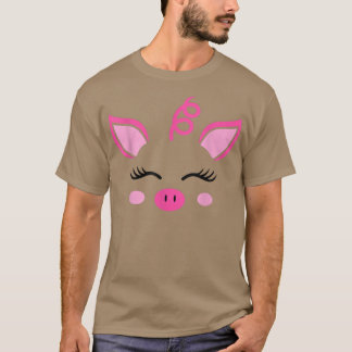 Niedliches Schwein Bunny Egg Kindermädchen Kinder  T-Shirt