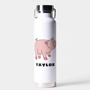 Niedliches Schwein Einzigartiger Personalisierter  Trinkflasche