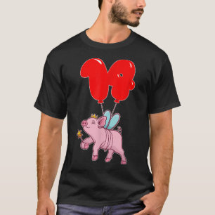 Niedliches Schwein Fairy 14. Geburtstag Kinder Bal T-Shirt