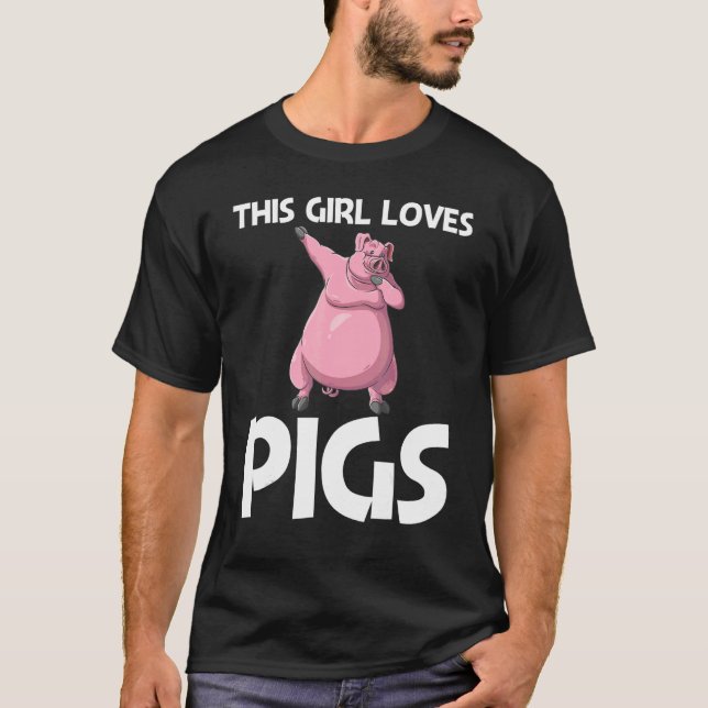 Niedliches Schwein für Mädchen Kinder Tierfutter T-Shirt (Vorderseite)