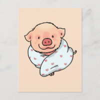 niedliches Schwein in einer Decke