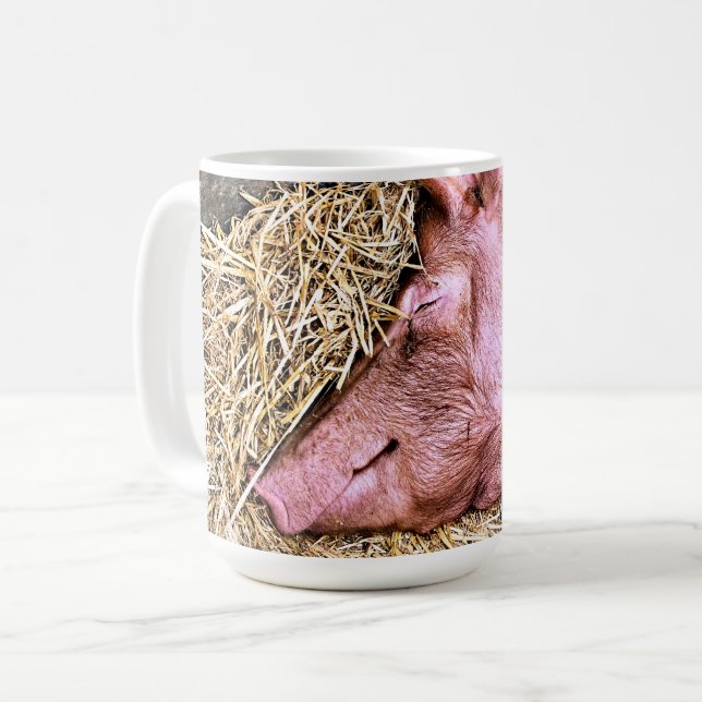 NIEDLICHES SCHWEIN KAFFEETASSE (Vorderseite Links)