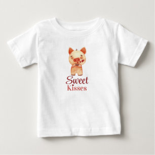 Niedliches Schwein. Kisses Sweet Kisses Baby T-shirt