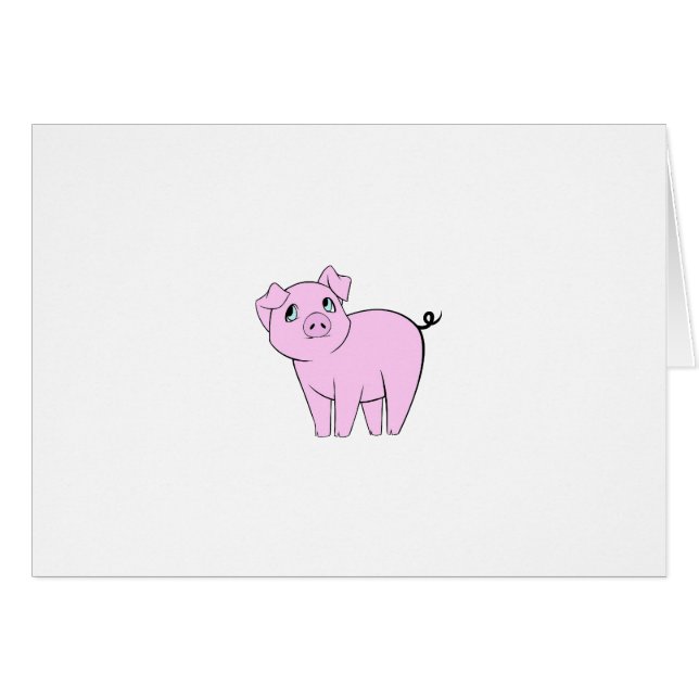 Niedliches Schwein, Little Pig, Schwein, Rosa Schw (Vorderseite (Horizontal))