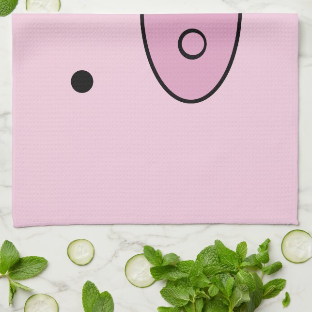 Niedliches Schwein, Little Pig, Schwein, Rosa Schw Geschirrtuch (Gefaltet)