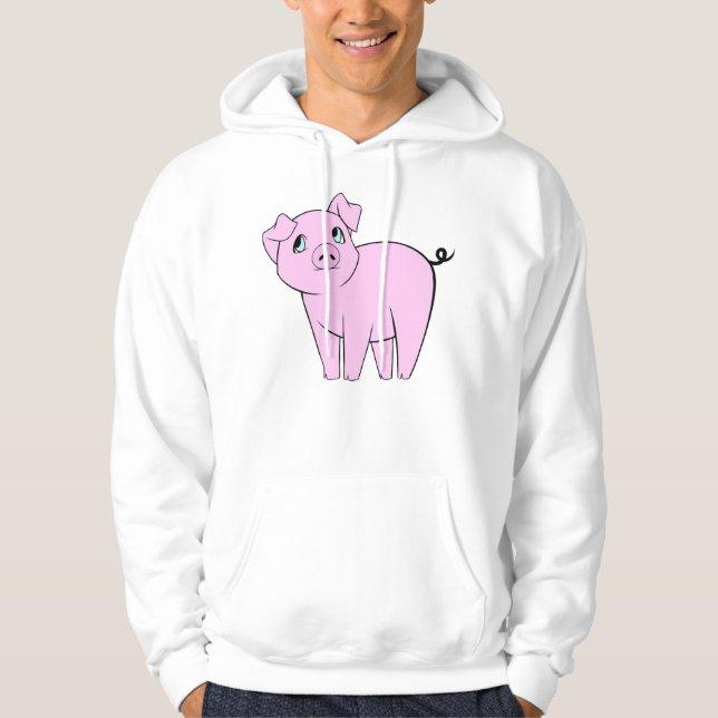 Niedliches Schwein, Little Pig, Schwein, Rosa Schw Hoodie (Vorderseite)