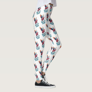 Niedliches Schwein mit farbigen Flügeln Glaube a Leggings