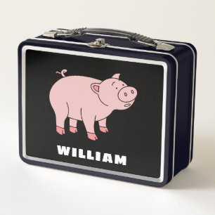 Niedliches Schwein Personalisierter Individuelle N Metall Brotdose