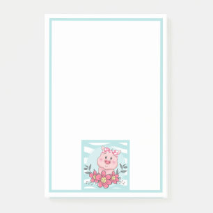 Niedliches Schwein Post-it Klebezettel