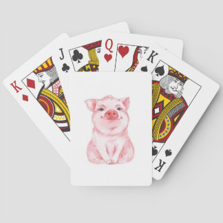 Niedliches Schwein Spielkarten