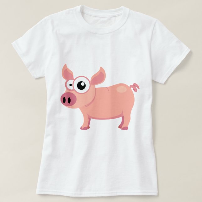 Niedliches Schwein T-Shirt (Design vorne)